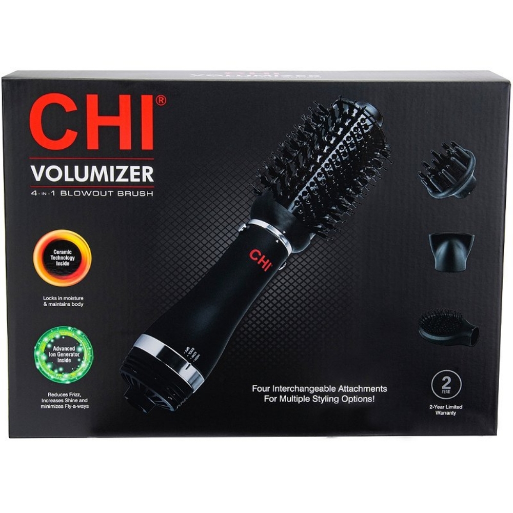 Brand New CHI Volumizer 4 in 1 Blowout Brush with 4 attachments